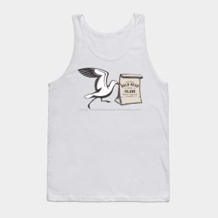 Bald Head Island, NC Bird Swipes Lunch for Summer Vacation Tank Top